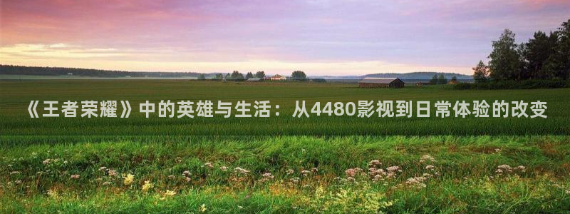 51视频观看：《王者荣耀》中的英雄与生活：从4480影视到日常体验的改变